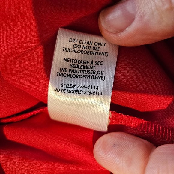 Designer NANETTE LEPORE Red Lace Dress - Bell Sleeves - Fully Lined - Size 10 - Picture 8 of 8